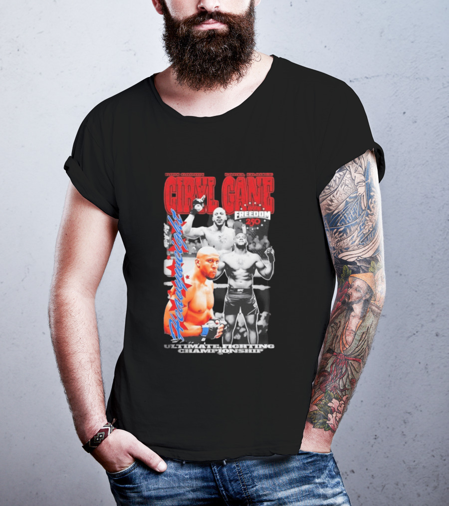 Ciryl Gane UFC Heavyweight Bon Gamin Paris Freedom 250 T-Shirt