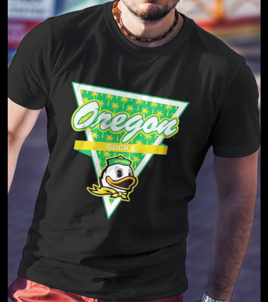 Oregon Ducks Palm Tree Triangle T-Shirt