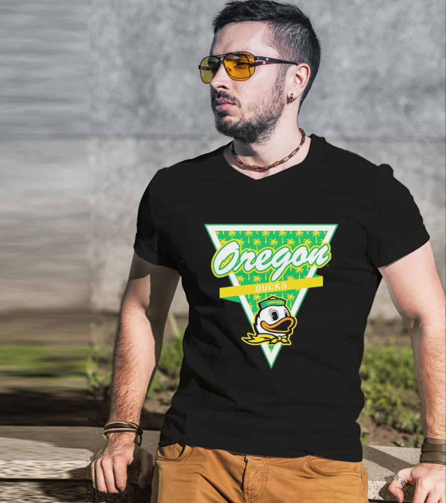 Oregon Ducks Palm Tree Triangle T-Shirt