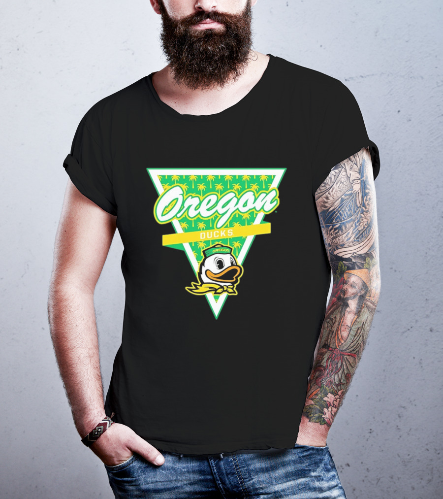 Oregon Ducks Palm Tree Triangle T-Shirt