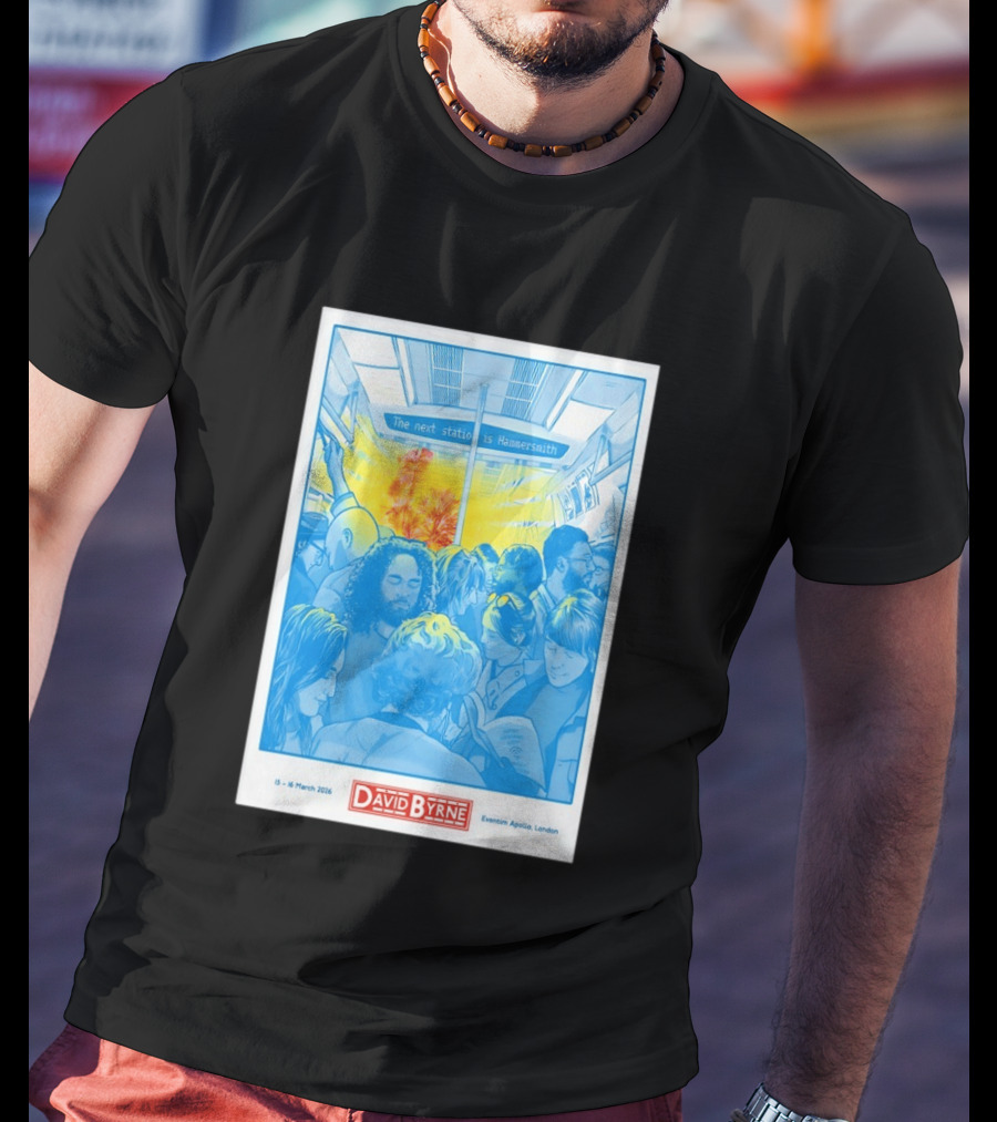 David Byrne Eventim Apollo London March 15 16 2026 Hammersmith Subway T-Shirt