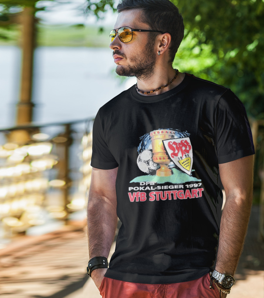 DFB Pokal Sieger 1997 VfB Stuttgart Trophy Ball T-Shirt