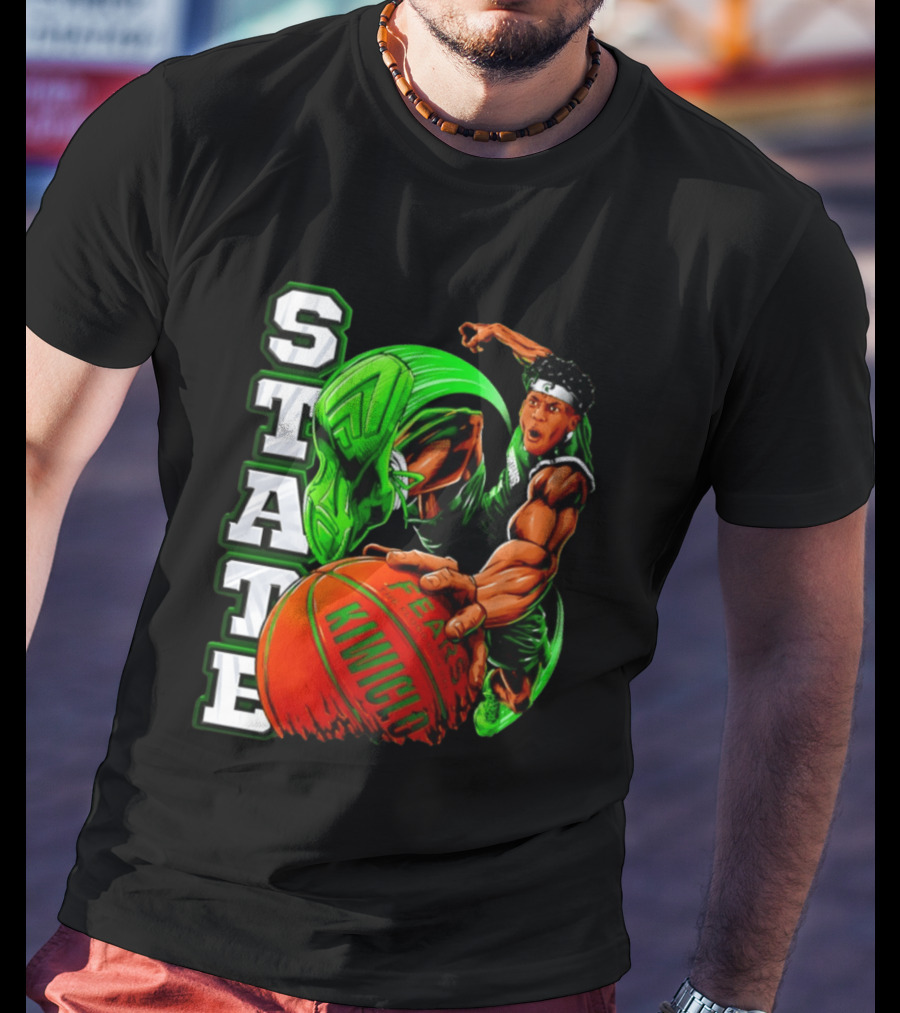 STATE Jeremy Fears Jr The Floor General Michigan Spartans Kiwicho T-Shirt