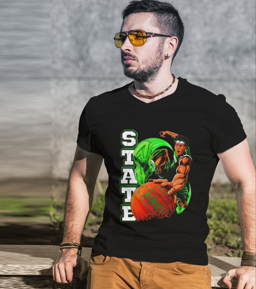 STATE Jeremy Fears Jr The Floor General Michigan Spartans Kiwicho T-Shirt