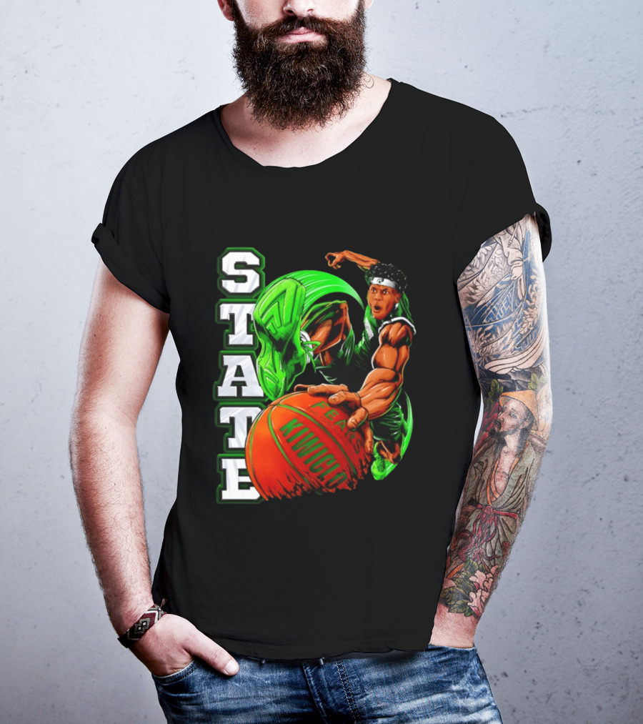 STATE Jeremy Fears Jr The Floor General Michigan Spartans Kiwicho T-Shirt