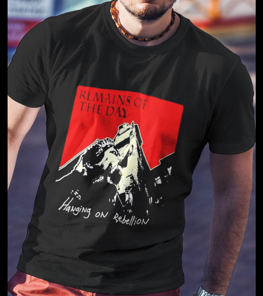 Remains Of The Day Hanging On Rebellion Urban Building Red T-Shirt