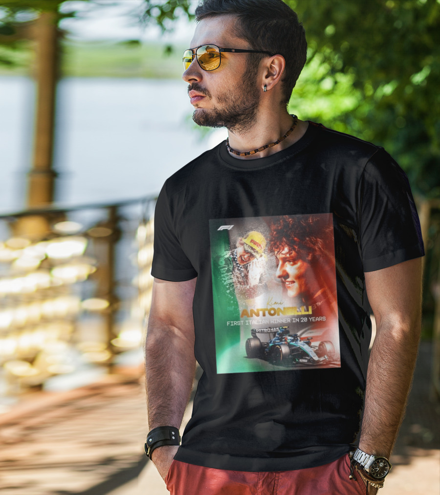 F1 Kimi Antonelli First Italian Winner In 20 Years T-Shirt