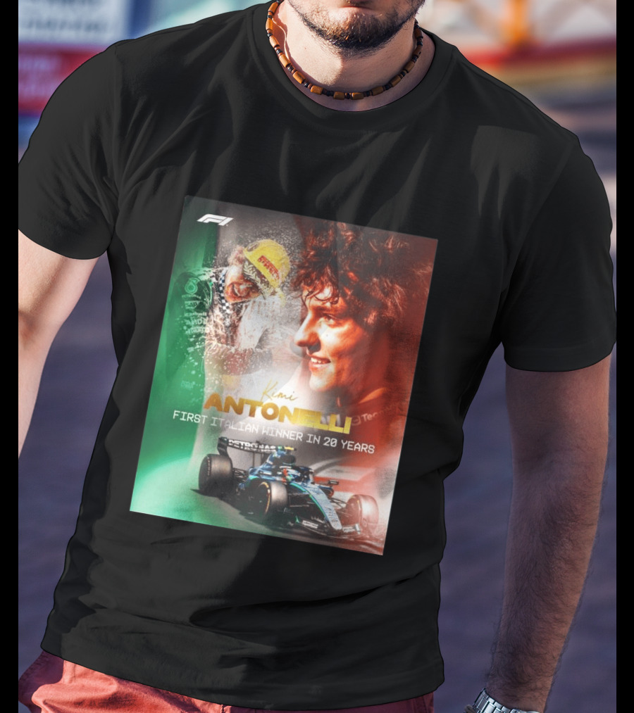 F1 Kimi Antonelli First Italian Winner In 20 Years T-Shirt