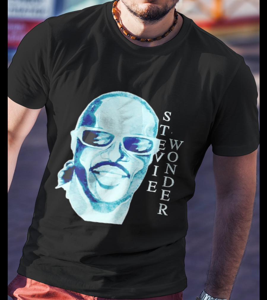 Stevie Wonder Signed Sealed Delivered Blue T-Shirt