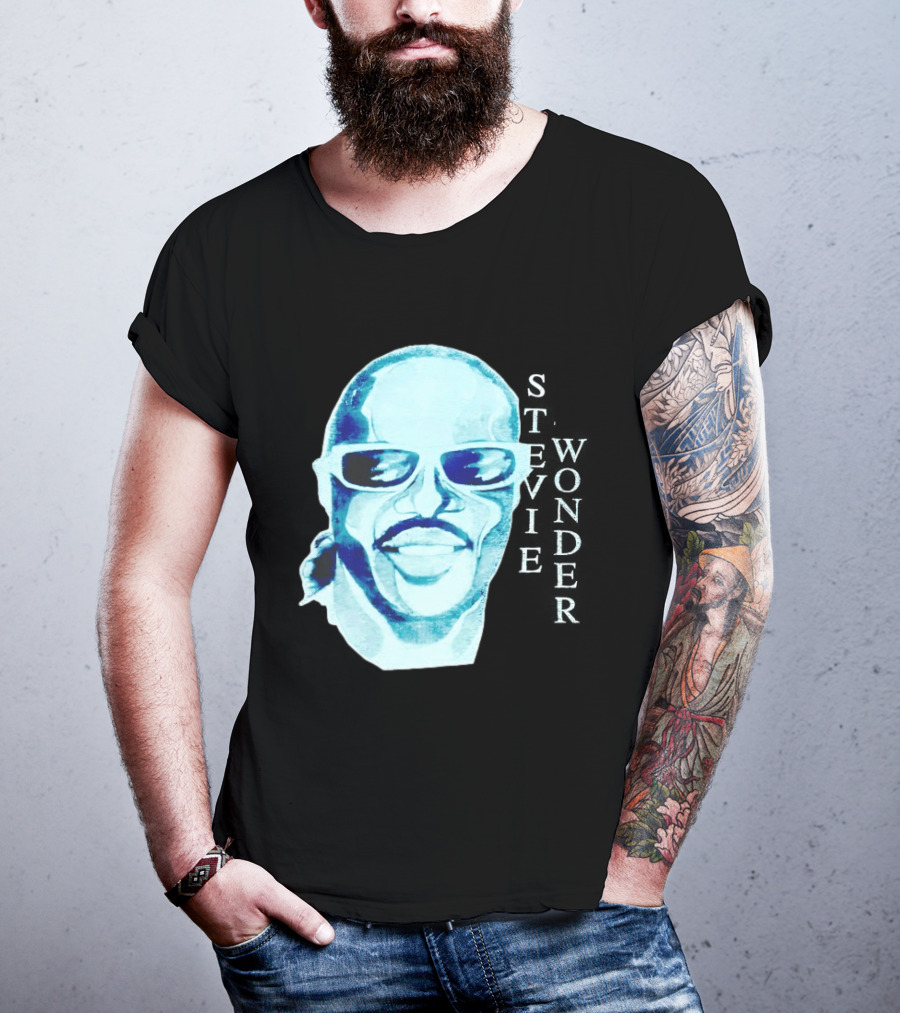 Stevie Wonder Signed Sealed Delivered Blue T-Shirt