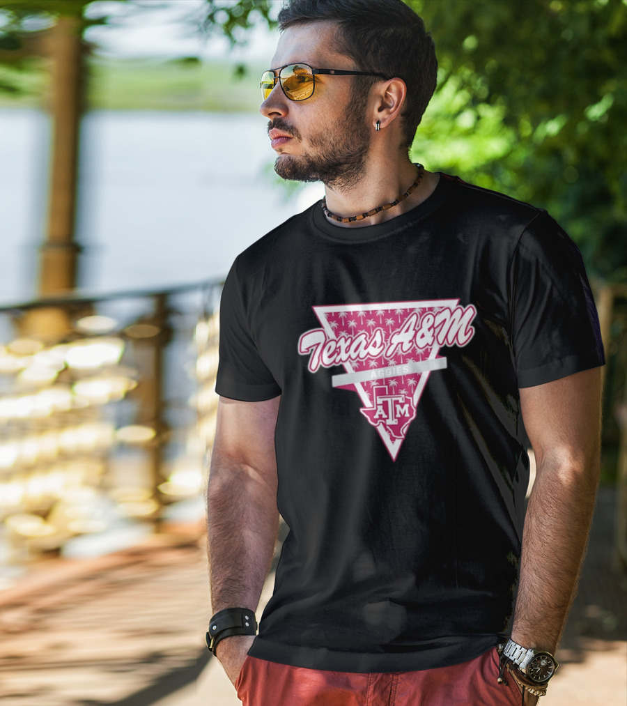Texas A&M Aggies Football Palm Tree Triangle T-Shirt