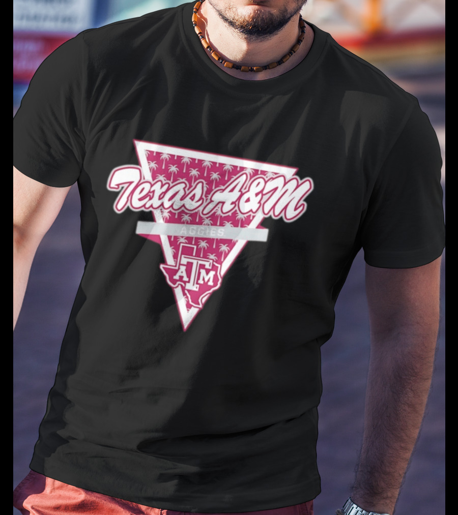 Texas A&M Aggies Football Palm Tree Triangle T-Shirt