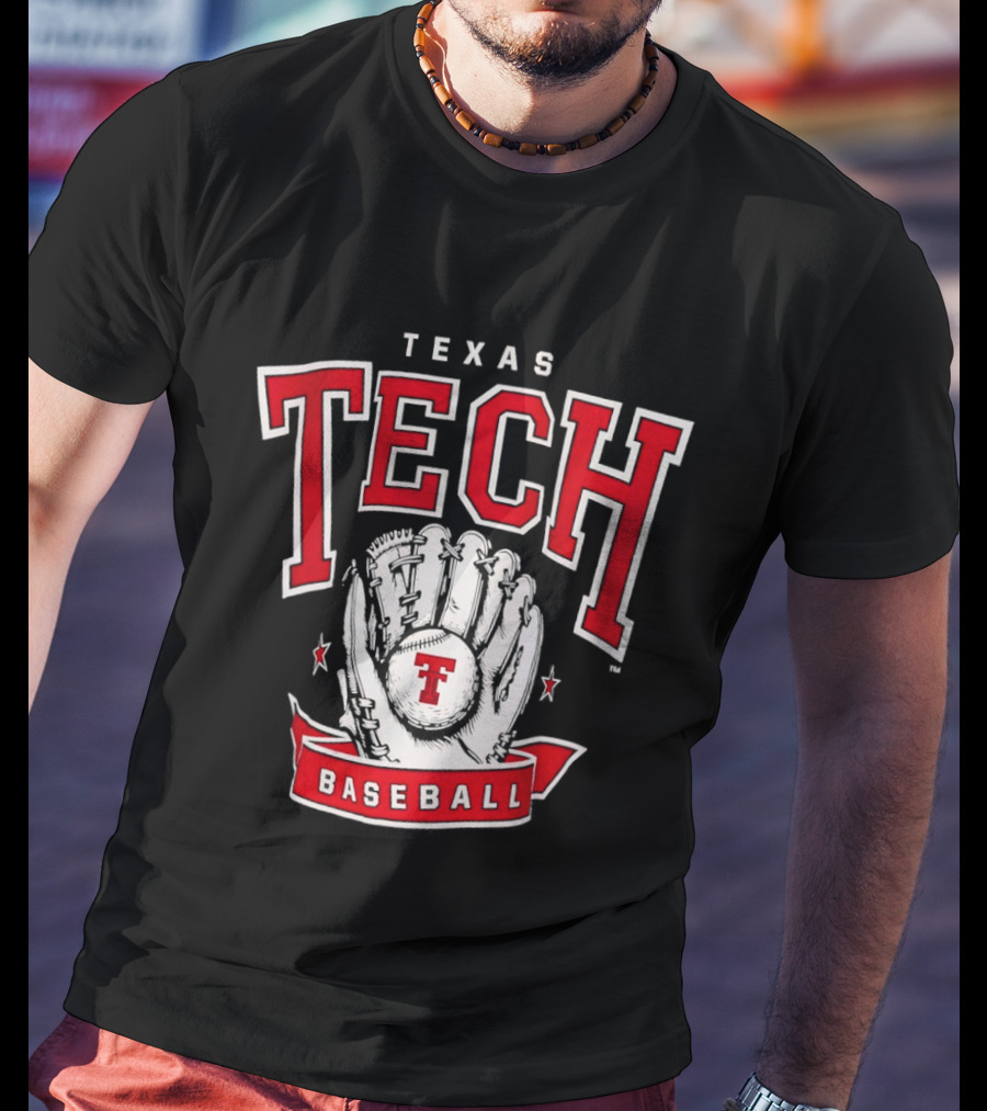 Texas Tech Baseball Glove Red Raiders T-Shirt