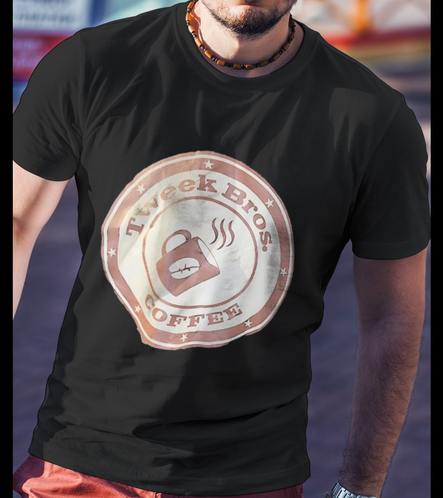 Tweek Bros Coffee Logo With Stars And Steam T-Shirt