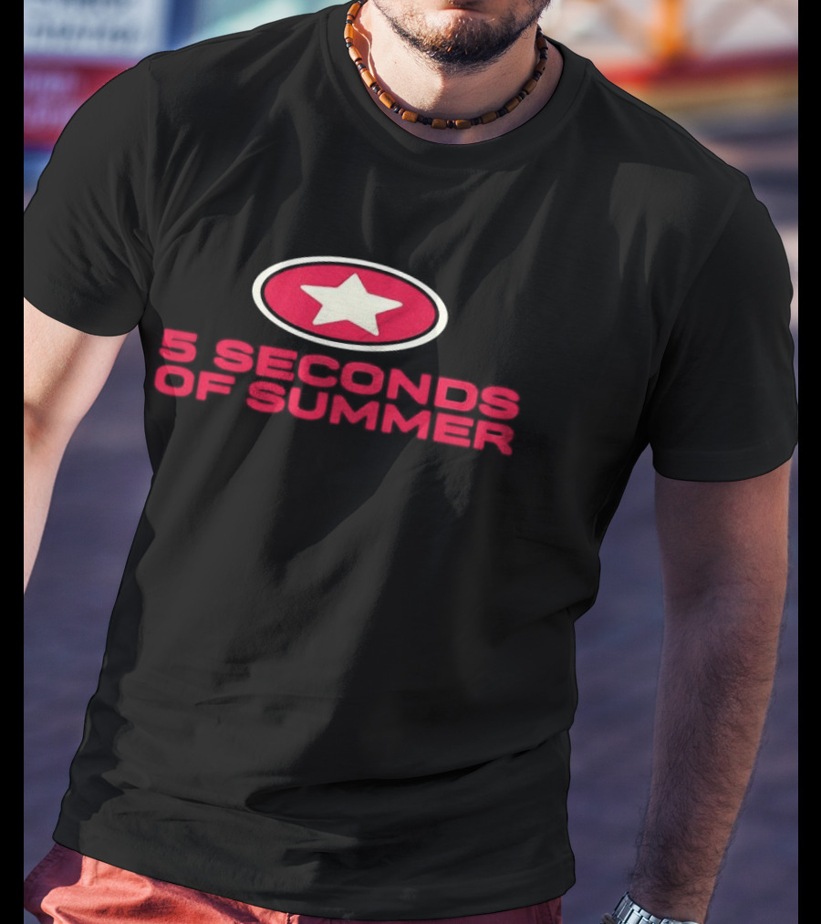 5 Seconds Of Summer World Tour Belfast UK Star T-Shirt