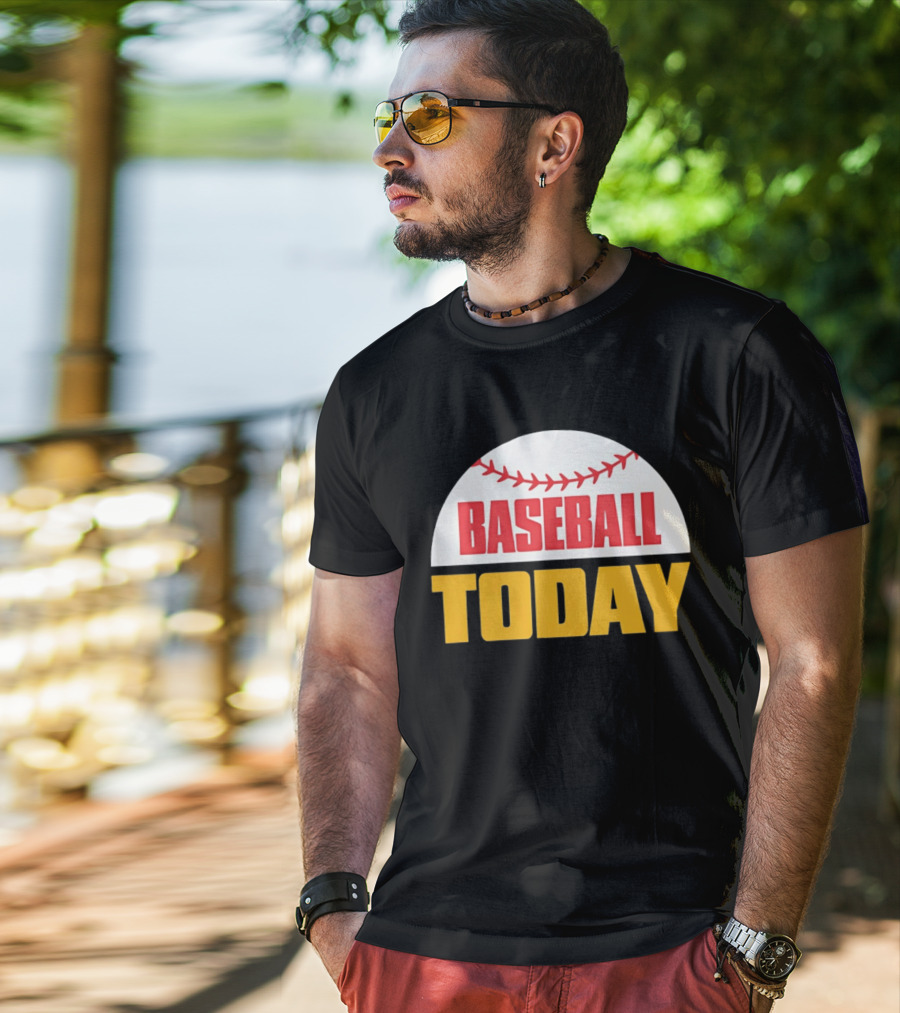 Baseball Today Embroidered 2026 Vintage Style Sports T-Shirt