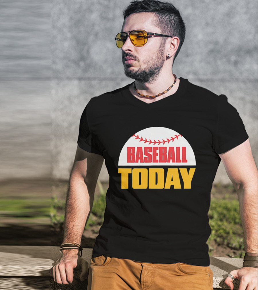 Baseball Today Embroidered 2026 Vintage Style Sports T-Shirt
