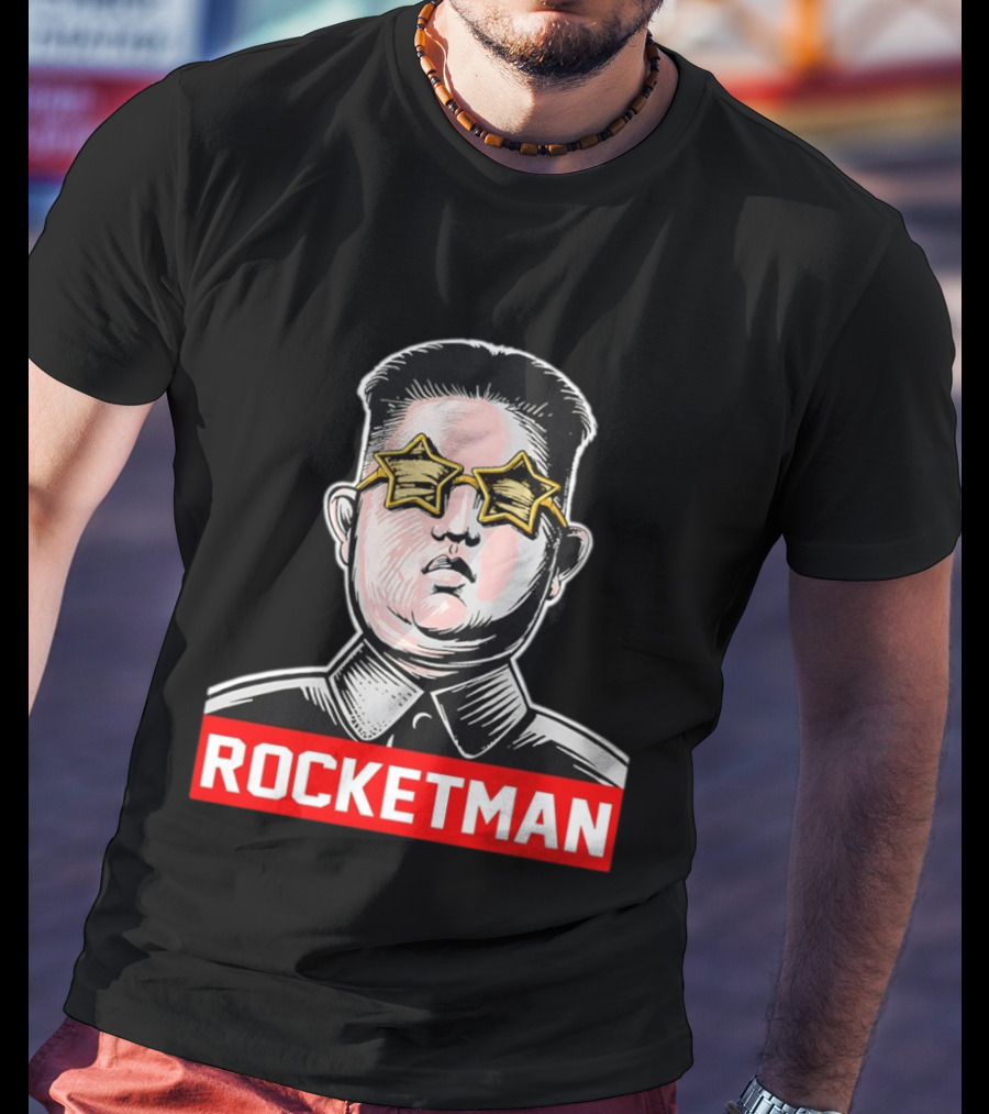 Kim Jong Un Star Glasses Rocketman T-Shirt