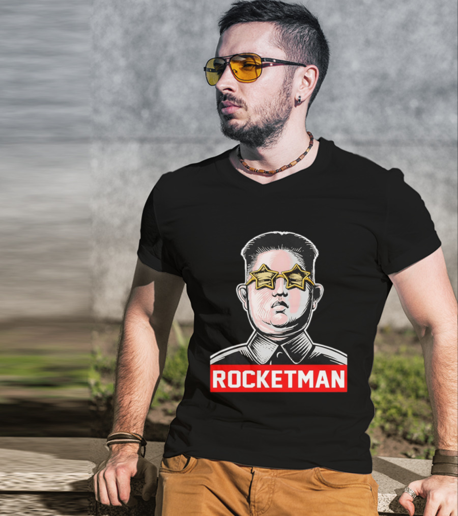 Kim Jong Un Star Glasses Rocketman T-Shirt