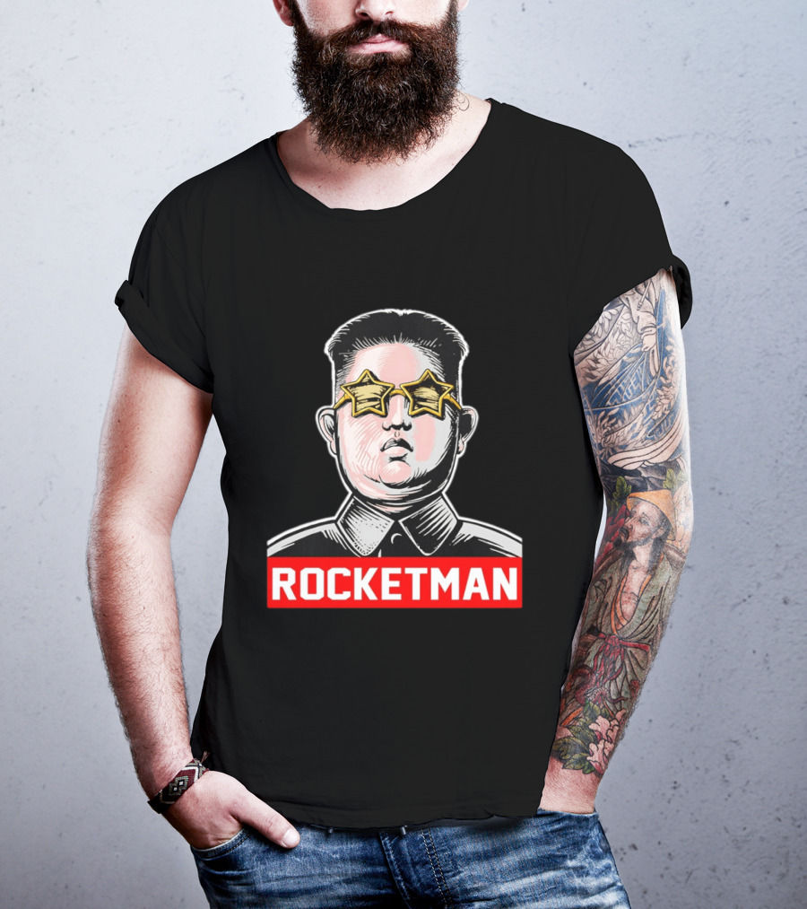 Kim Jong Un Star Glasses Rocketman T-Shirt