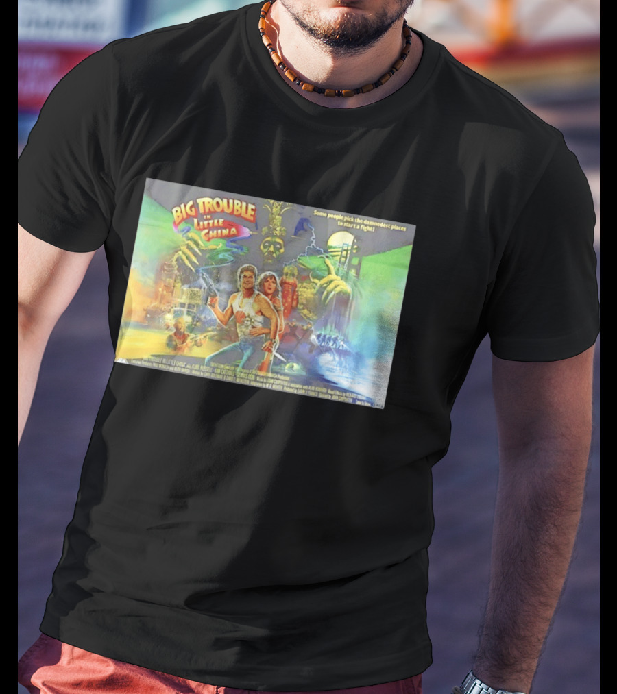Big Trouble In Little China Culture Pop Movie Art Featuring Classic Characters T-Shirt