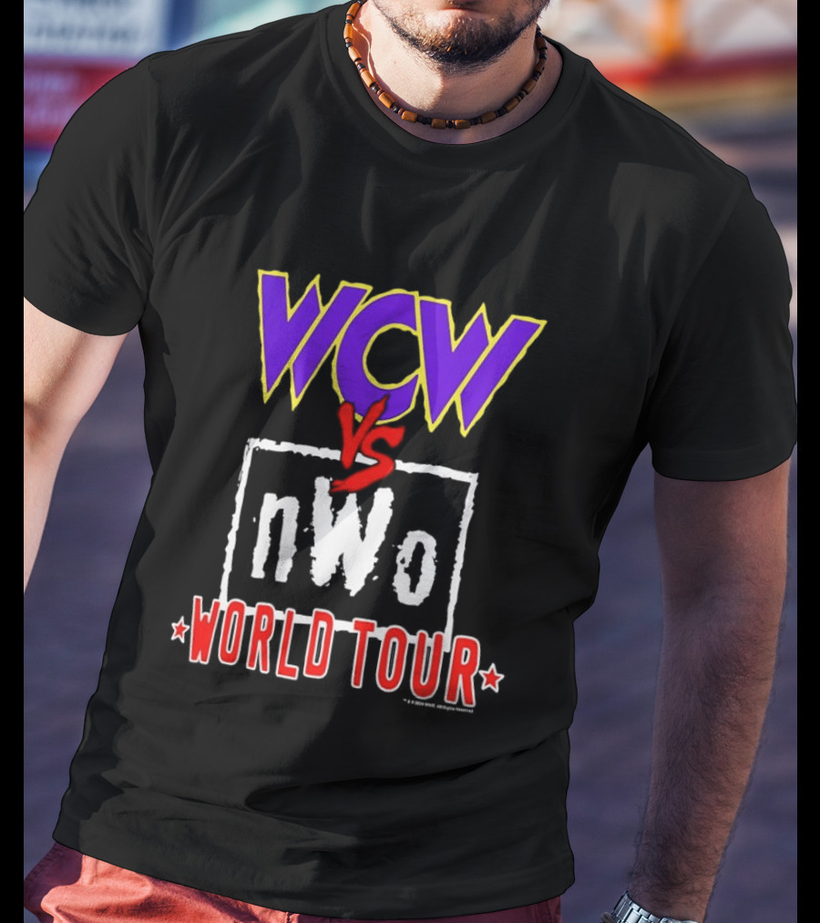 Heather Charcoal WCW Vs NWo World Tour Classic Wrestling Rivalry T-Shirt
