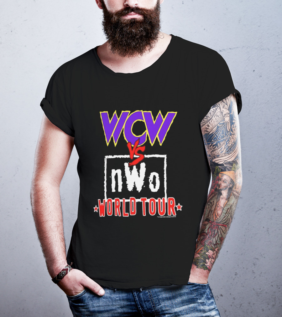 Heather Charcoal WCW Vs NWo World Tour Classic Wrestling Rivalry T-Shirt