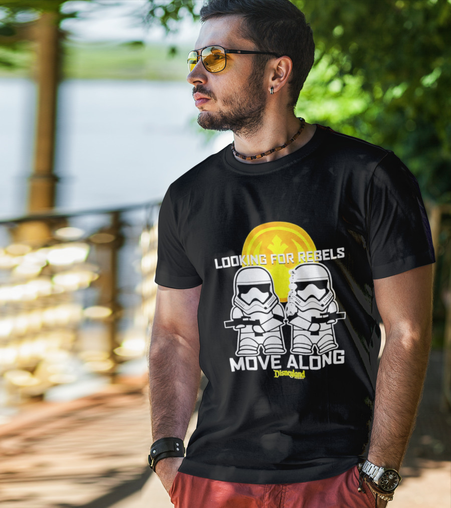 Stormtrooper Search Looking For Rebels Move Along Disneyland T-Shirt