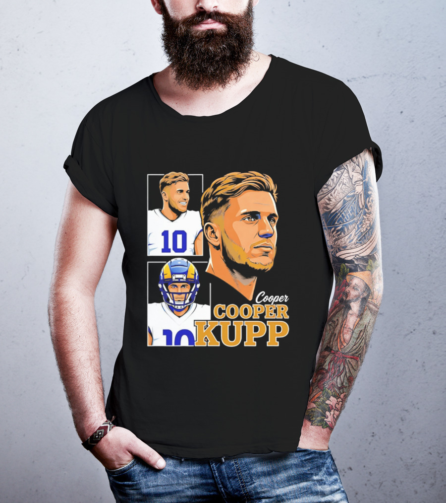 Cooper Kupp Number 10 Los Angeles Rams Football Player Collage 2026 T-Shirt