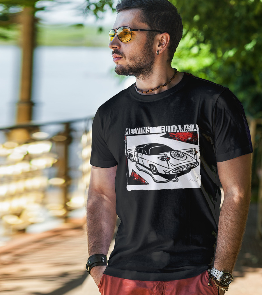 Melvins Euthanasia Rock Band Vintage Car T-Shirt