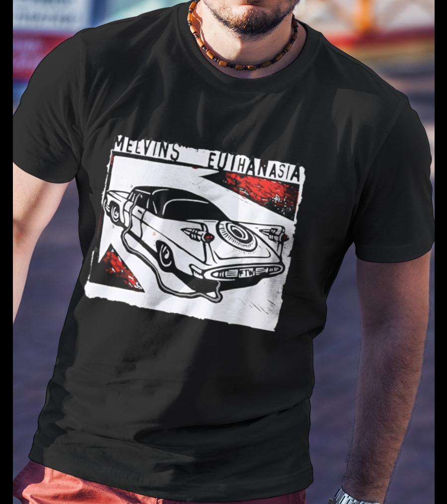 Melvins Euthanasia Rock Band Vintage Car T-Shirt