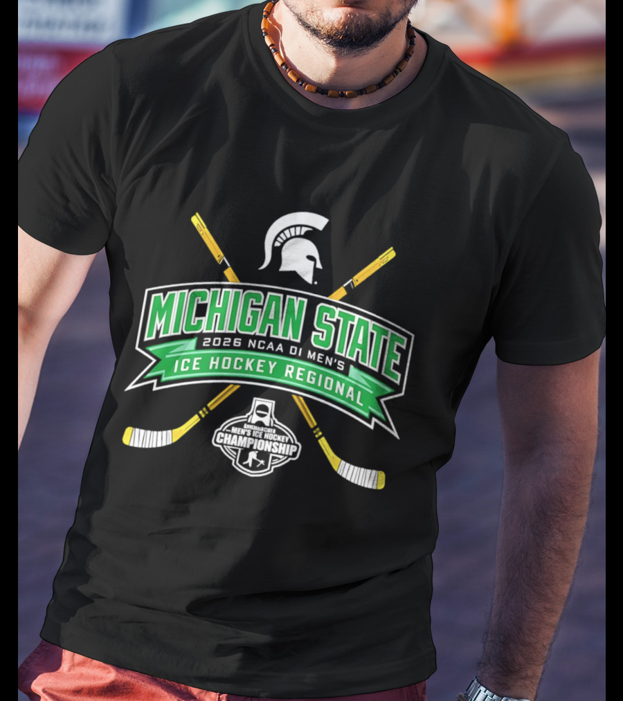 Michigan State Spartans 2026 NCAA DI Men's Ice Hockey Regional Event T-Shirt