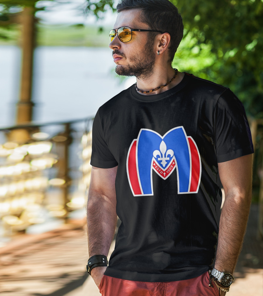 Montreal Metros Shane Hollander ESTD 1909 Fleur De Lis T-Shirt