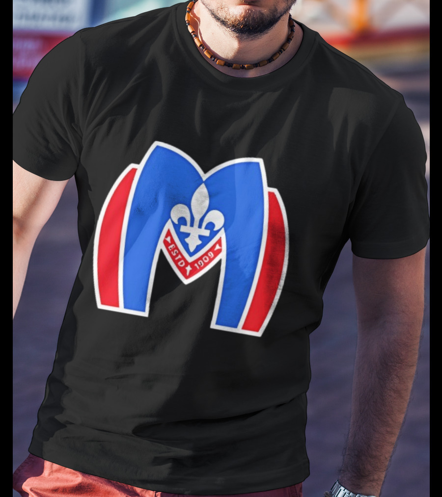 Montreal Metros Shane Hollander ESTD 1909 Fleur De Lis T-Shirt