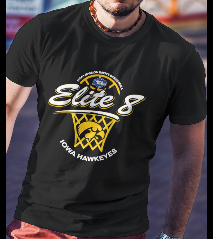 Iowa Hawkeyes NCAA Division Men's Basketball Elite Eight T-Shirt