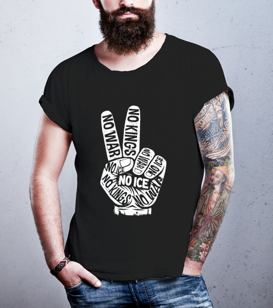 No War No Ice No Kings Peace Hand Sign T-Shirt