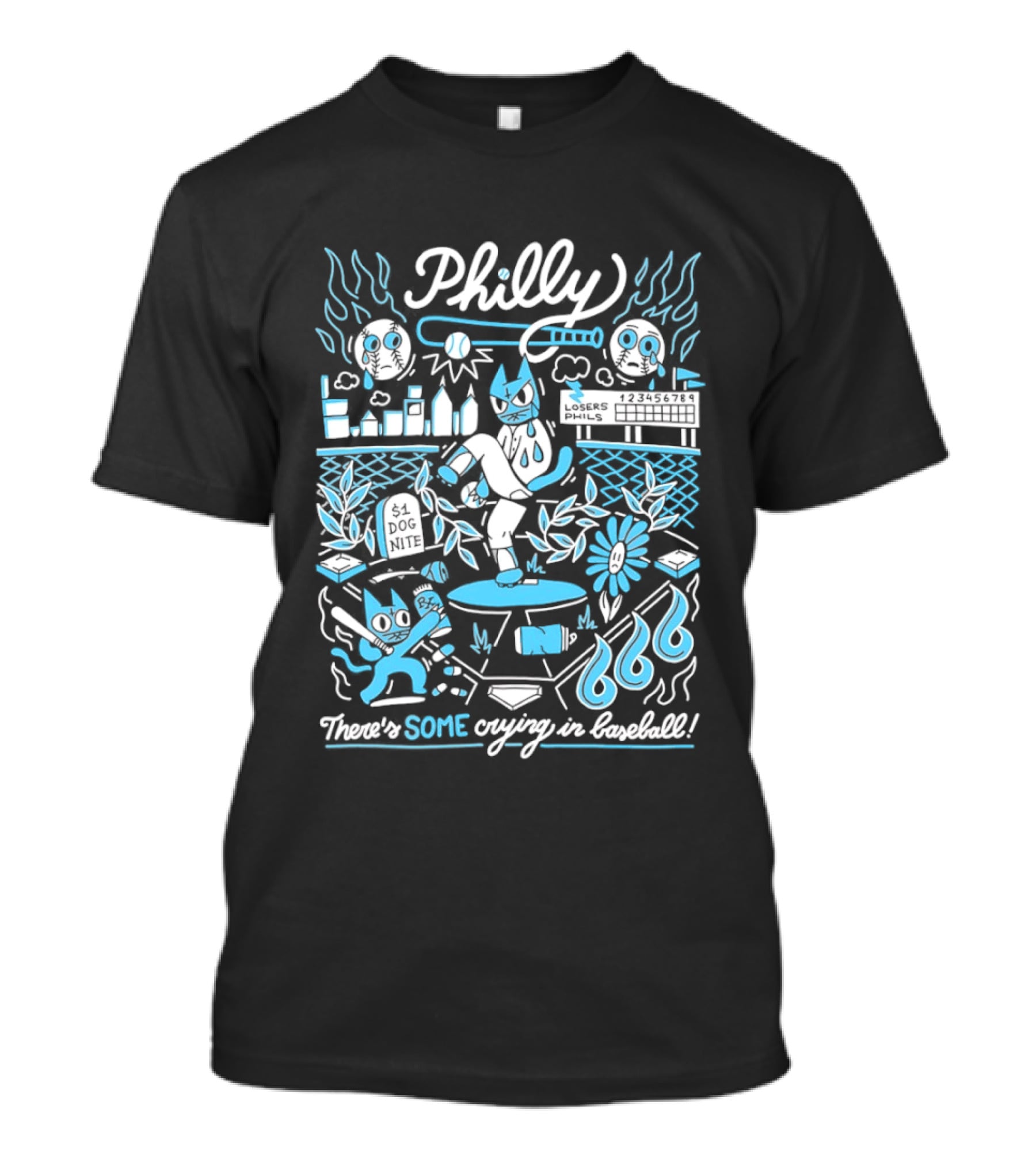 Philly Philadelphia Losers Phils There's Some Crying In Baseball T-Shirt