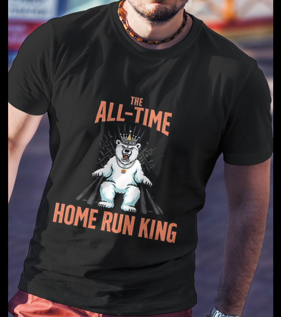 Polar Bear King All Time Home Run King Throne T-Shirt