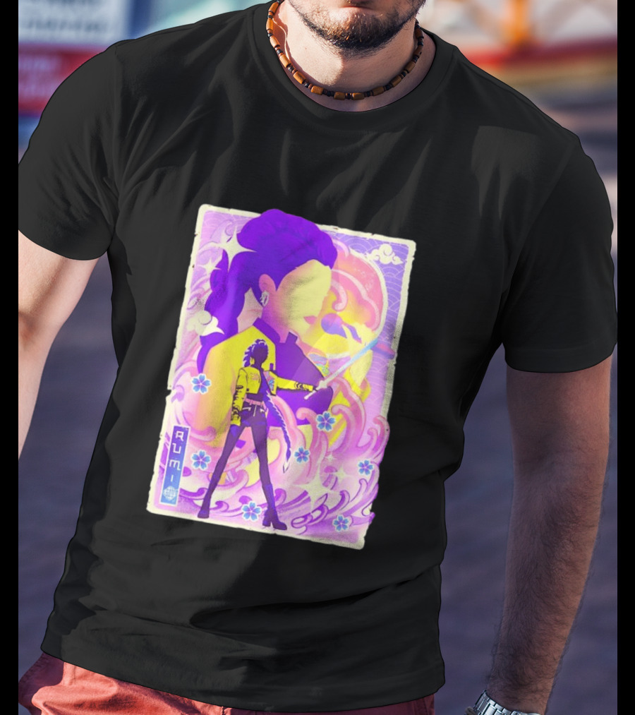 Rumi KPop Demon Hunters Musha E Floral Warrior T-Shirt