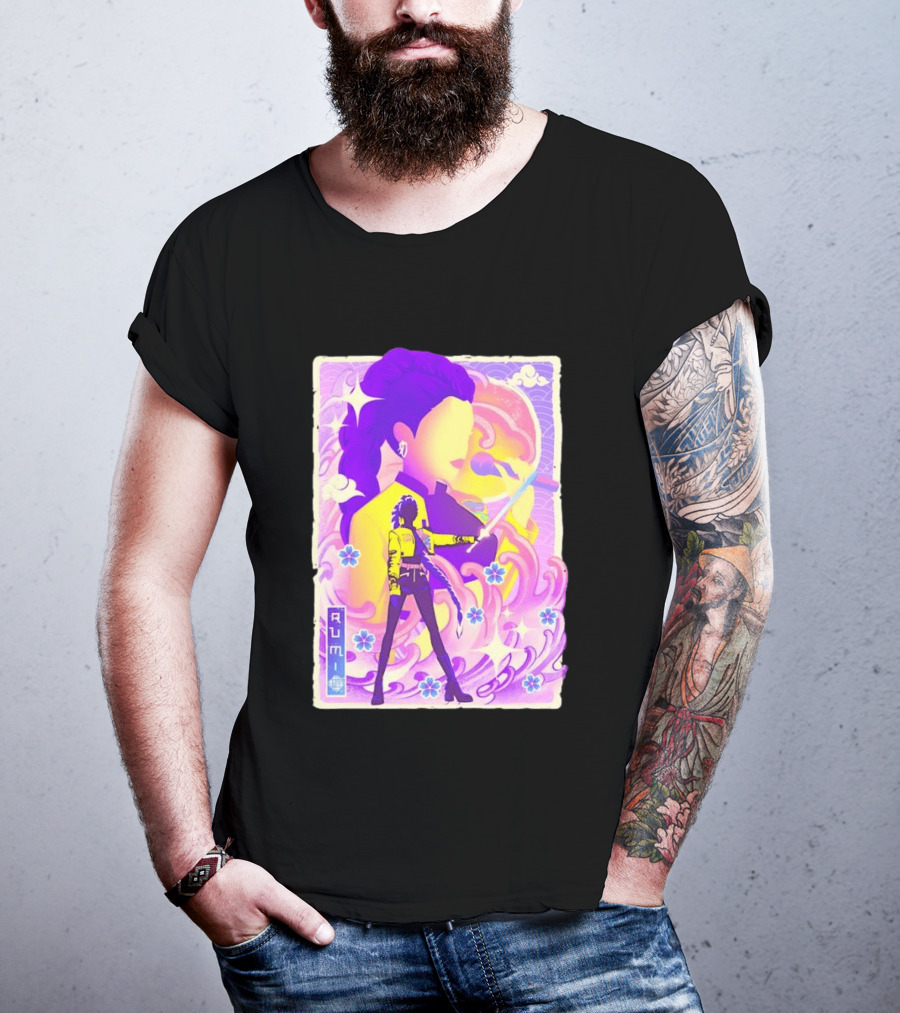 Rumi KPop Demon Hunters Musha E Floral Warrior T-Shirt