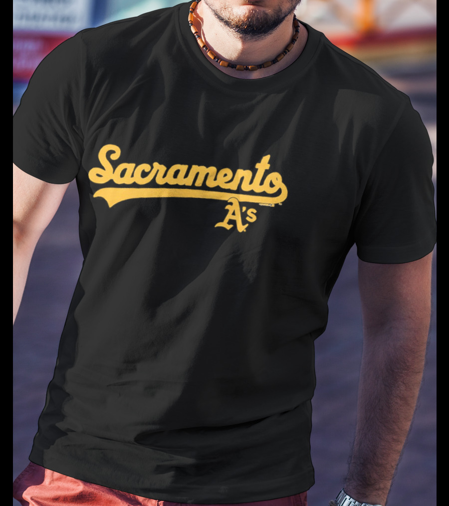 Sacramento A's Homage Vintage Style Baseball Script T-Shirt