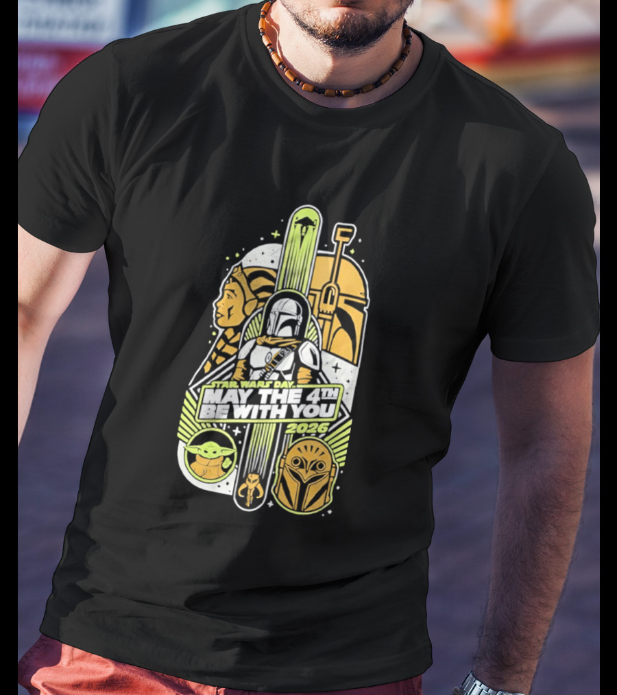Star Wars Day May The 4th Be With You 2026 Yoda Boba Fett Celebration T-Shirt