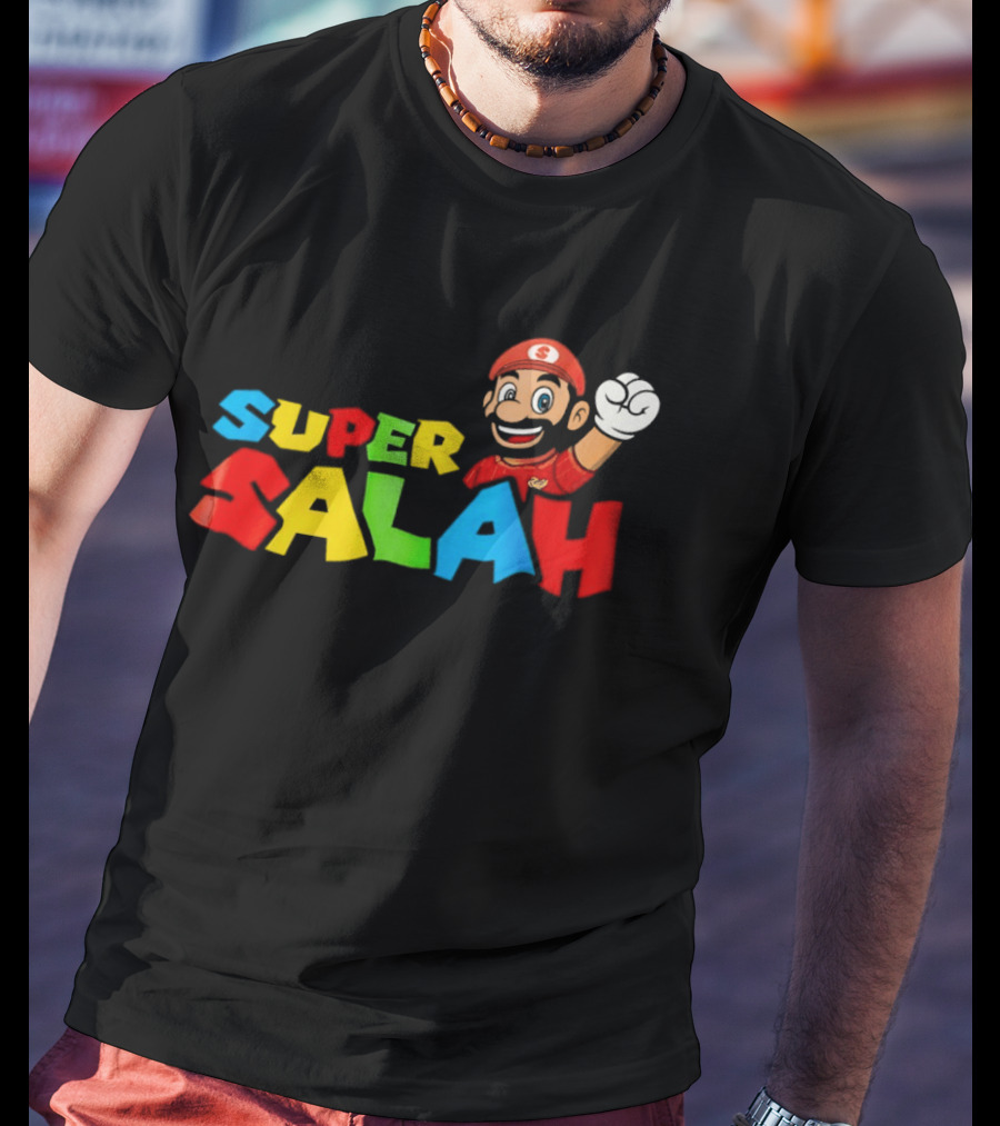 Super Salah Liverpool Fun Mario Gaming Adventure T-Shirt