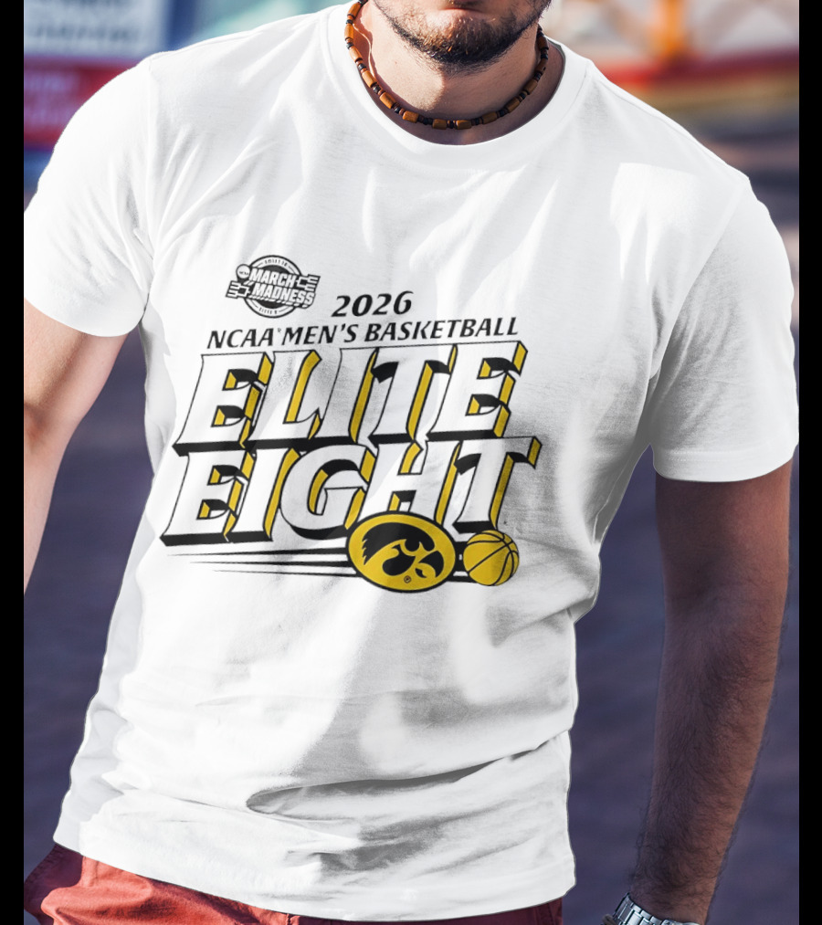 2026 NCAA Men's Basketball March Madness Iowa Hawkeyes Elite Eight T-Shirt