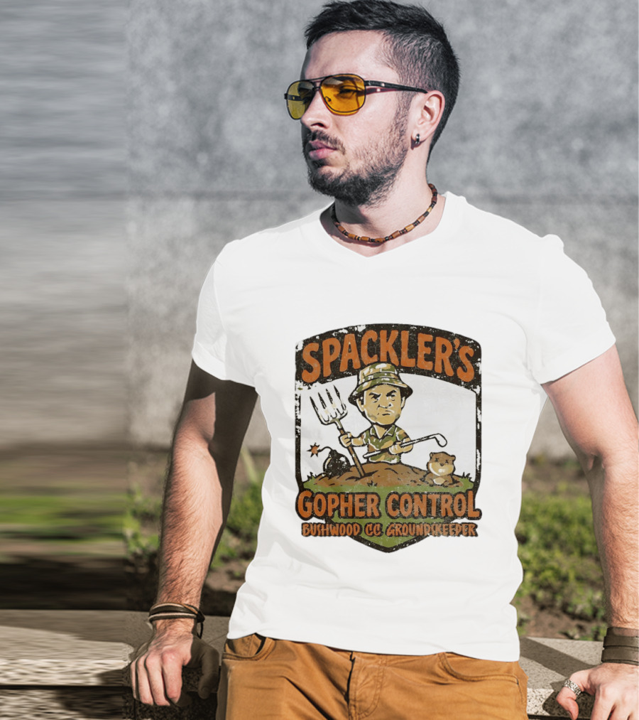 Spackler's Gopher Control Bushwood CC Groundkeeper T-Shirt