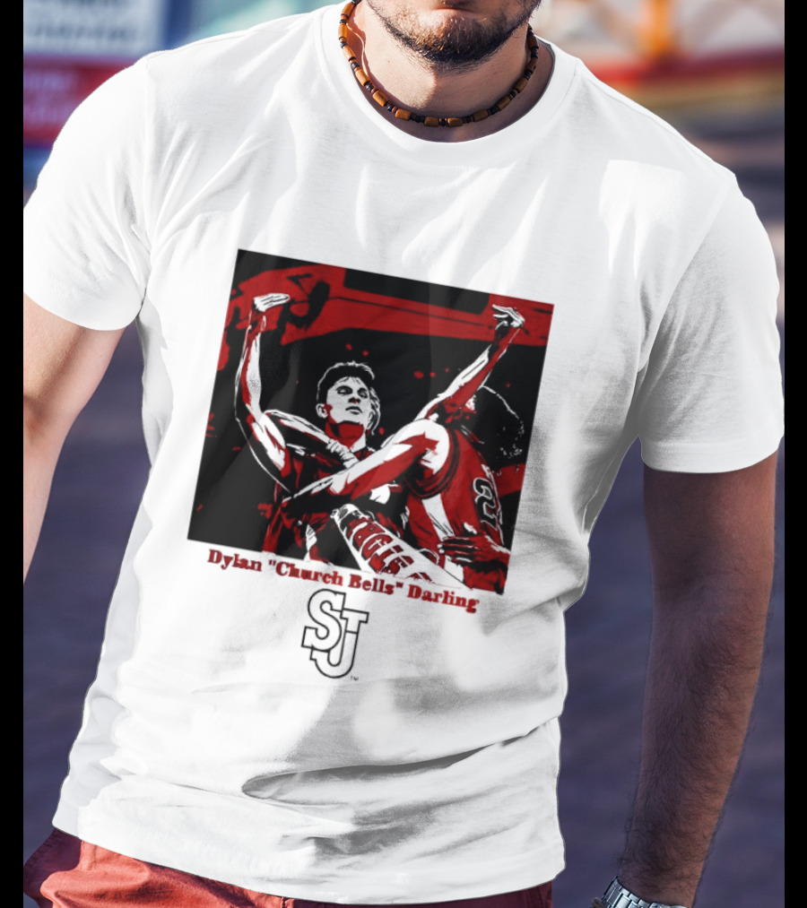 St John's Red Storm NCAA Basketball Dylan "Church Bells" Darling SJU T-Shirt