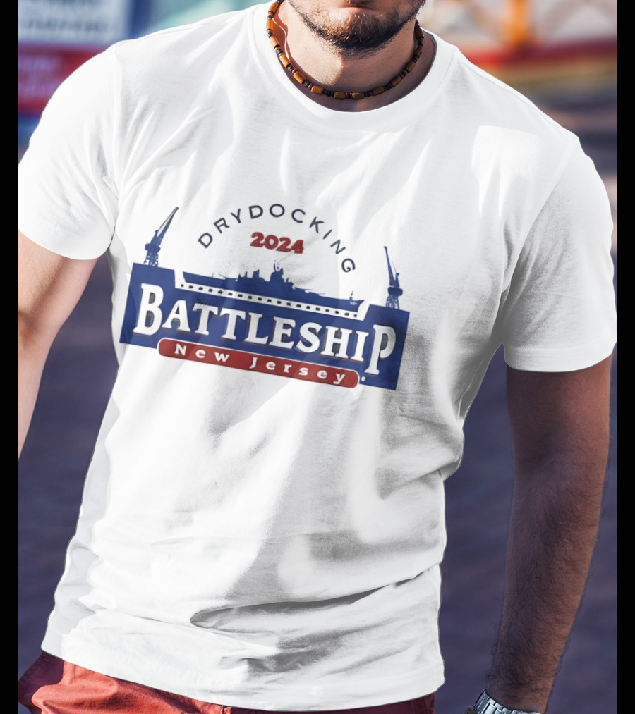 Battleship New Jersey Dry Docking 2024 Navy Heritage Event T-Shirt