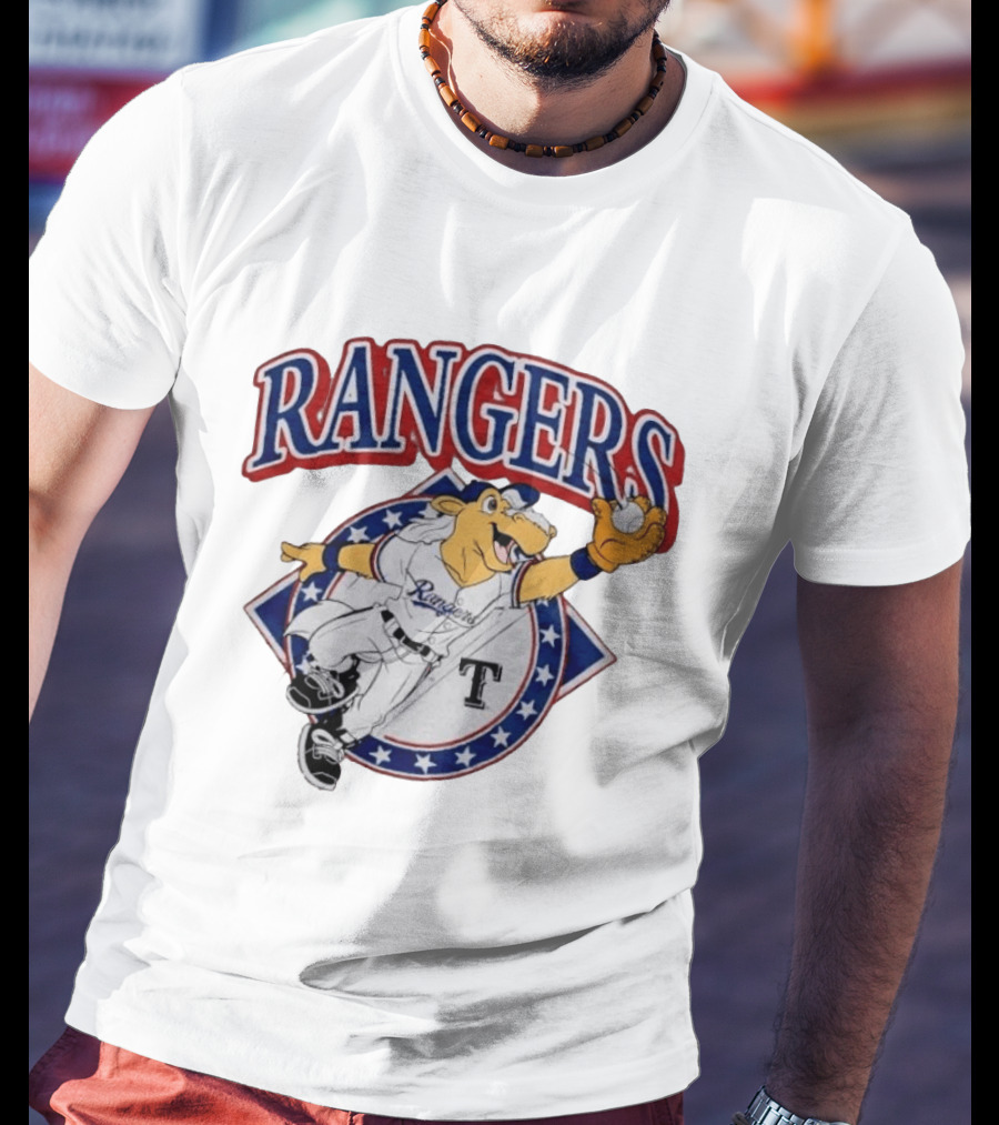 Rangers Captain Texas Mascot Baseball Icon Homage T-Shirt