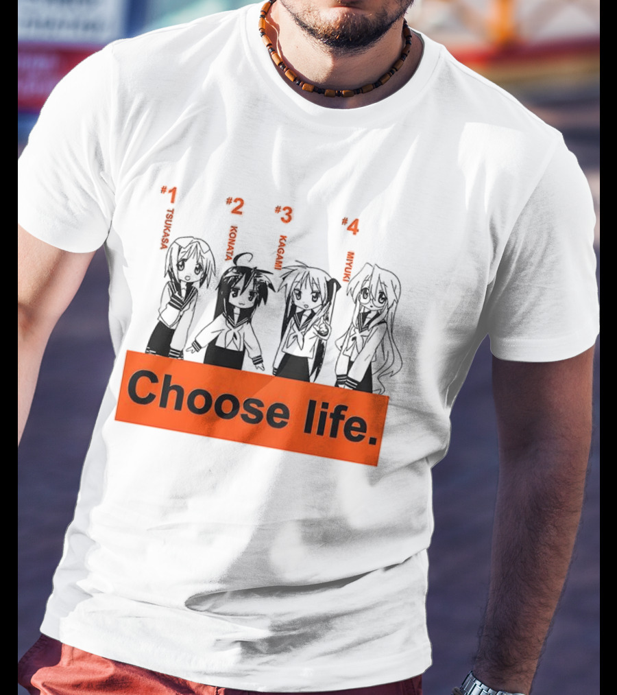 Tsukasa Konata Kagami Miyuki Choose Life T-Shirt
