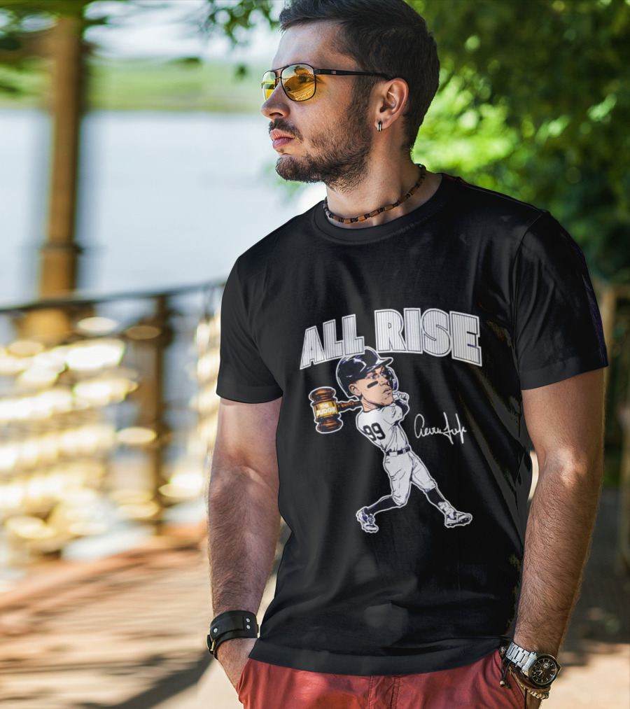 All Rise Aaron Judge New York Yankees Caricature 99 The Judge T-Shirt